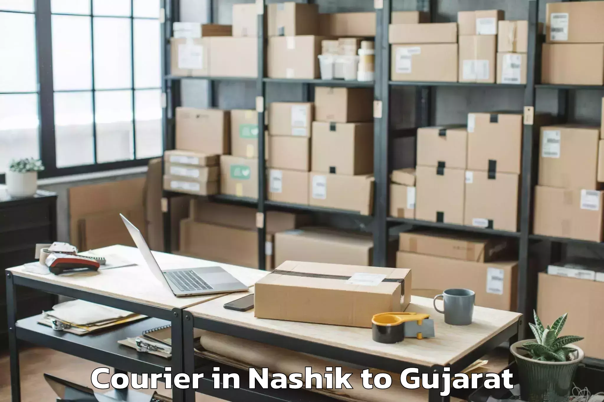 Get Nashik to Bhanvad Courier